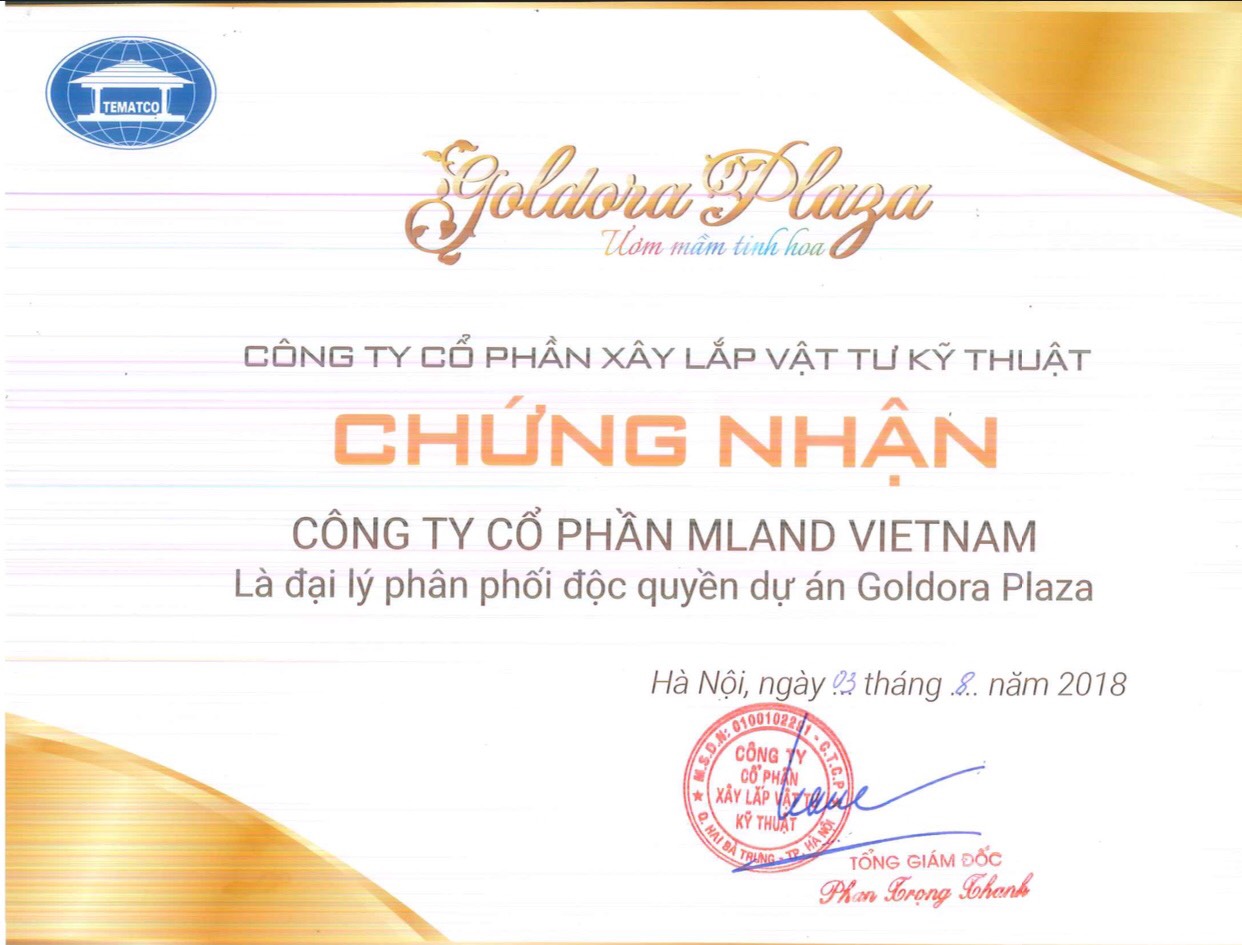 MLAND Vietnam phân phối độc quyền dự án Goldora Plaza