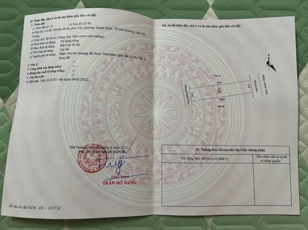 Bán Đất Mặt Đường 13.5M Kđt Vạn Phúc, Ph Thanh Bình, Tp Hd, 80M2, Mt 4M, Hướng Đông - 639130