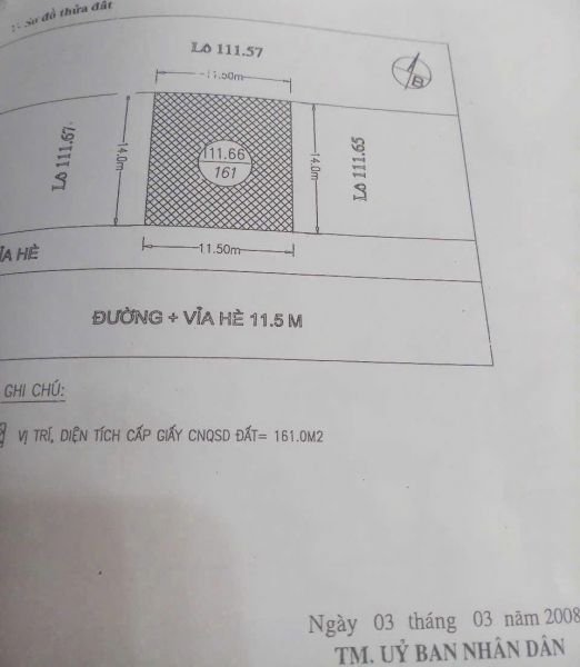 Bán Đất Biệt Thự Mặt Phố Nguyễn Khoái, Ph Tân Bình, Tp Hải Dương, 161M2, Mt 11.5M, Vị Trí Đẹp - 639934