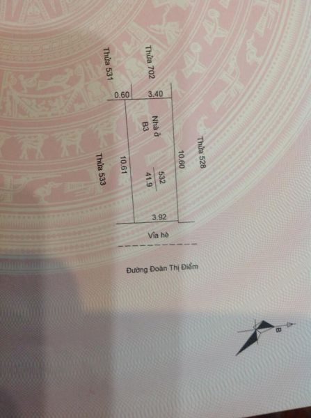 Bán Nhà 3 Tầng Mặt Phố Đoàn Thị Điểm, Ph Quang Trung, Tp Hd, 39M2, Mt 3.7M, 3 Ngủ, 2 Vs - 640204