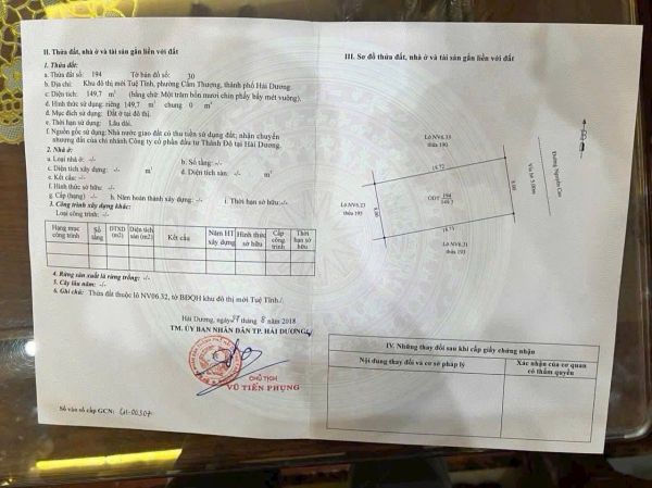 Bán Lô Đất Nhà Vườn Đường Đôi Nguyễn Cao, Kđt Tuệ Tĩnh, Tp Hd, 150M2, Mt 8M, 9.X Tỷ - 641047