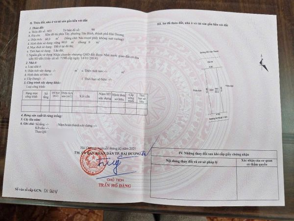 Bán Lô Đất Mặt Đường Đỗ Văn Thanh, Kđt An Phú, Tp Hd, 60M2, Mt 4M, Đường Rộng 13.5M - 641071