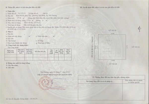 Bán Đất Mặt Đường Hoàng Văn Cơm, Khu Đỉnh Long, Tp Hp Mới, 177.8M2, Mt 12.7M, Vị Trí Đẹp - 641608