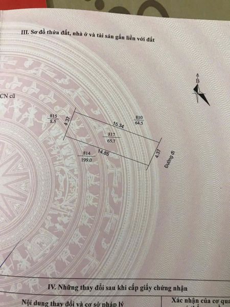 Bán Đất Tặng Nhà Cấp 4 Mặt Phố Trần Cảnh, Ph Thành Đông Mới, Tp Hp Mới, 65.7M2, Mt 4.37M - 641620