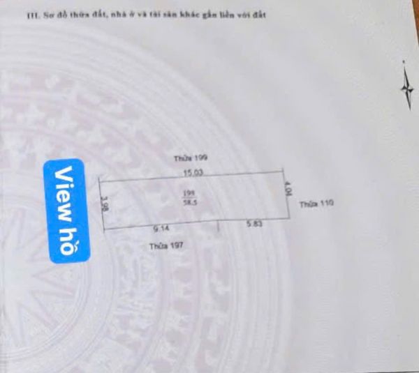Bán Lô Đất Mặt Sông, Gần Cầu Chữ Y, Phường Ngọc Châu, Tp Hd, 58.5M2, Mt Gần 4M, 1.9X Tỷ - 643594