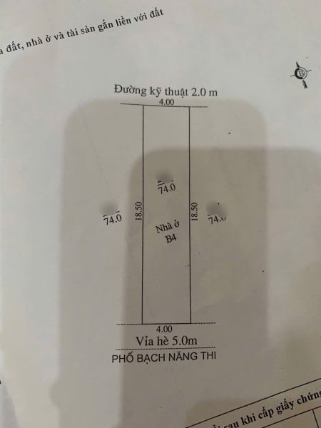 Bán Căn Nhà 4 Tầng Mặt Phố Bạch Năng Thi, Đông Nam Cường, Tp Hd, 74M2, Mt 4M, 4 Ngủ - 644176