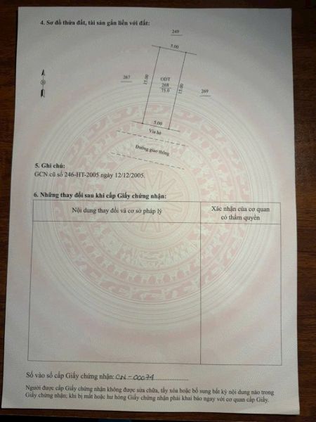 Bán Lô Đất Khu Chia Lô Phố Vũ Như Tô, Ph Tân Bình, Tp Hd, 75M2, Mt 5M, Giá Cực Tốt Chỉ 2.6X Tỷ - 644518